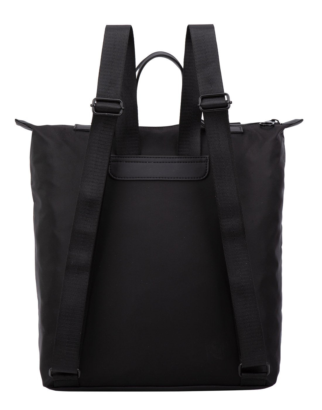 Bench Hukary Backpack in black, back view with webbed back straps