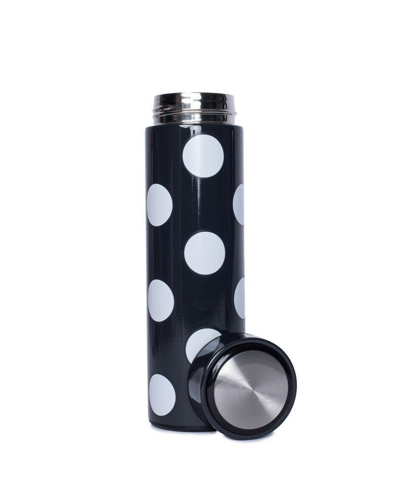 Lug chuggie 16 oz black large dot design insulated bottle leakproof twist off lid