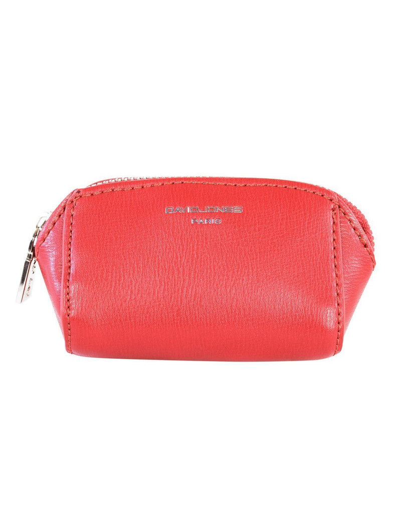 David jones red colour small size pouch front view