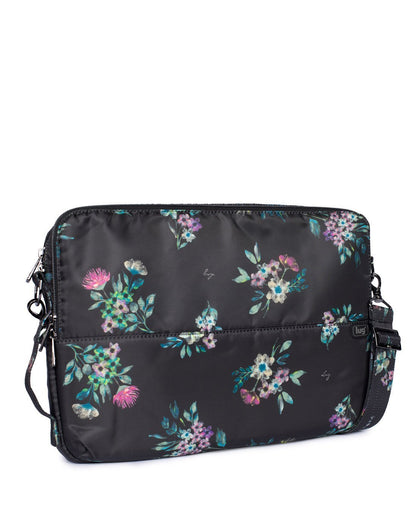 Lug delta bouquet black design convertible laptop case corner view