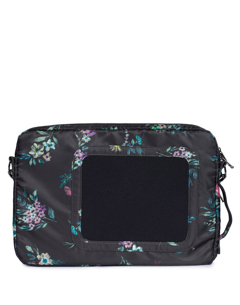 Lug delta bouquet black design convertible laptop case back view