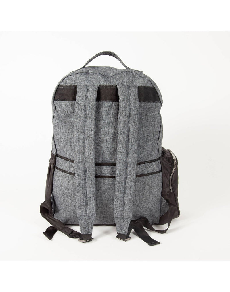 Lug echo heather grey colour packable backpack back view