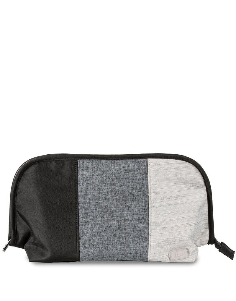 Lug flash cosmetic pouch heather grey colour front view