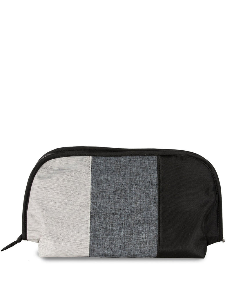 Lug flash cosmetic pouch heather grey colour back view