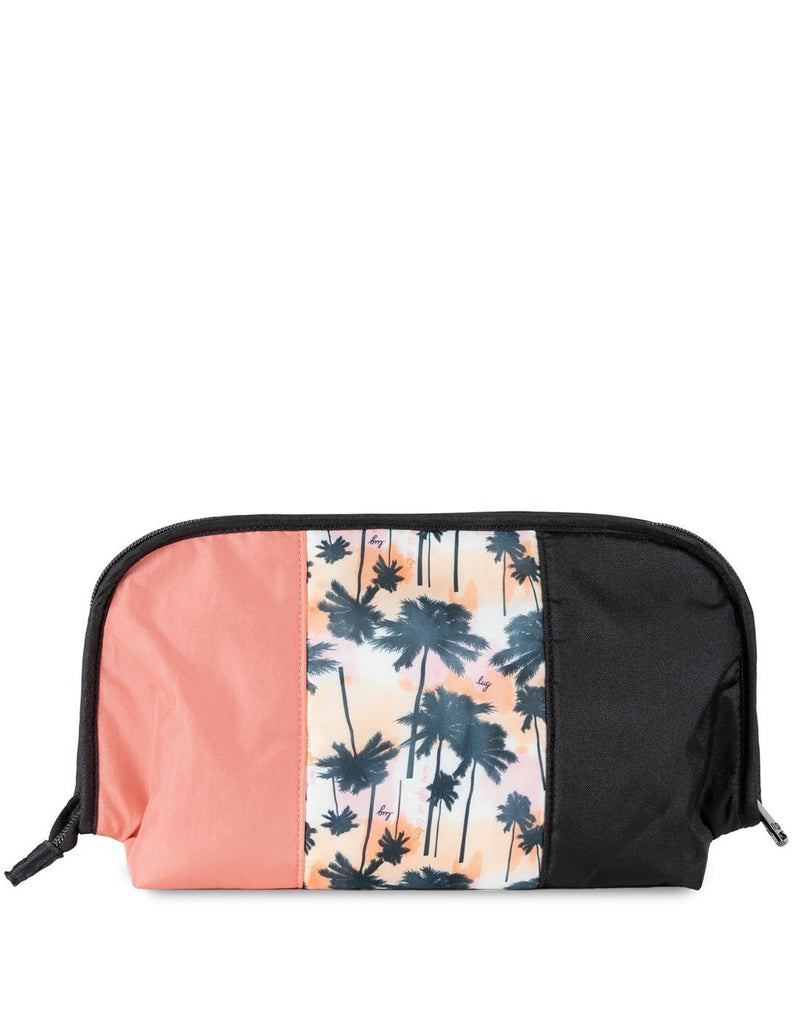 Lug flash cosmetic pouch palm sunset design back view