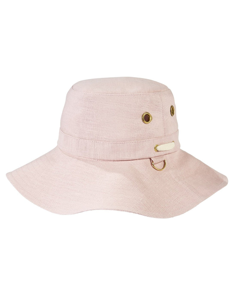 Tilley Hemp Broad Brim Hat - dusty pink, side view