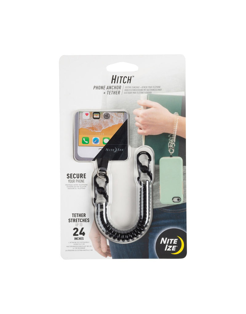 Nite Ize Hitch® Phone Anchor + Tether package, front view