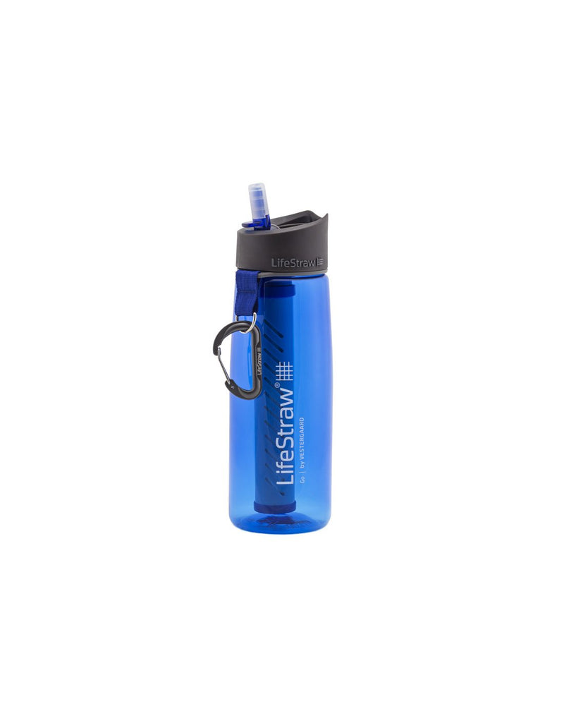 LifeStraw Go Water Filter Bottle - blue, front view