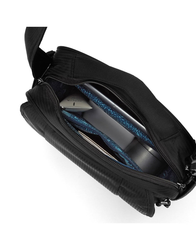 Metrosafe LS200 econyl anti-theft shoulder bag top view