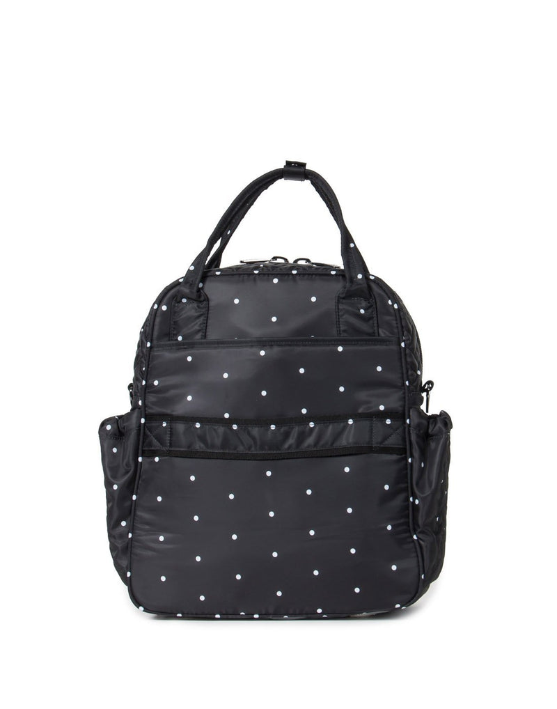 Lug mini black dot design puddle jumper tote bag back view