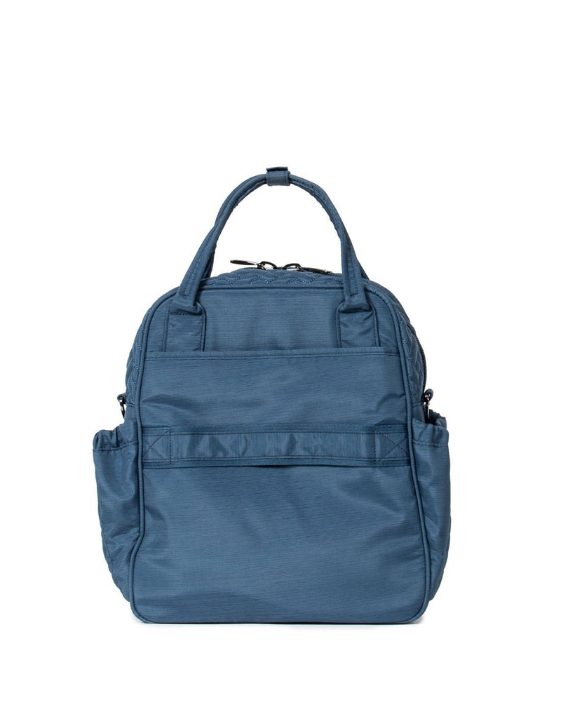 Lug mini brushed blue colour puddle jumper tote bag back view