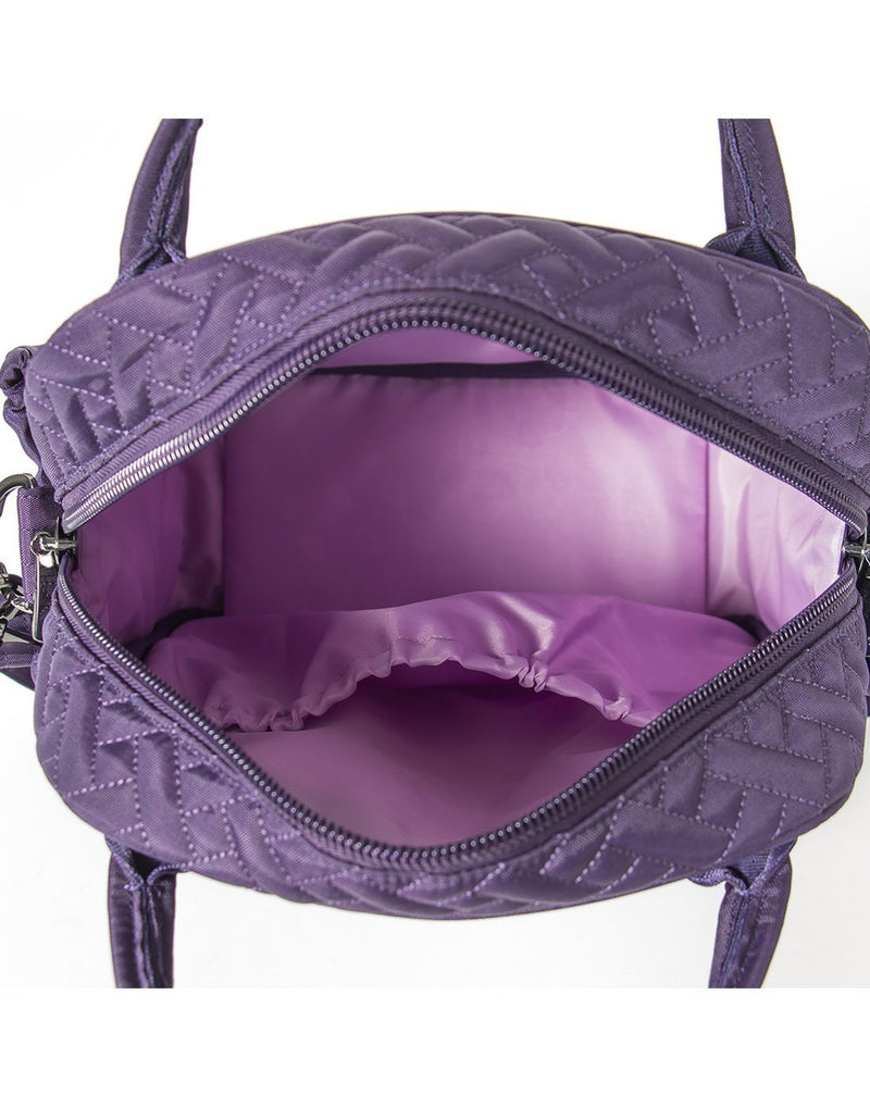 Lug mini brushed concord colour tote bag inside view