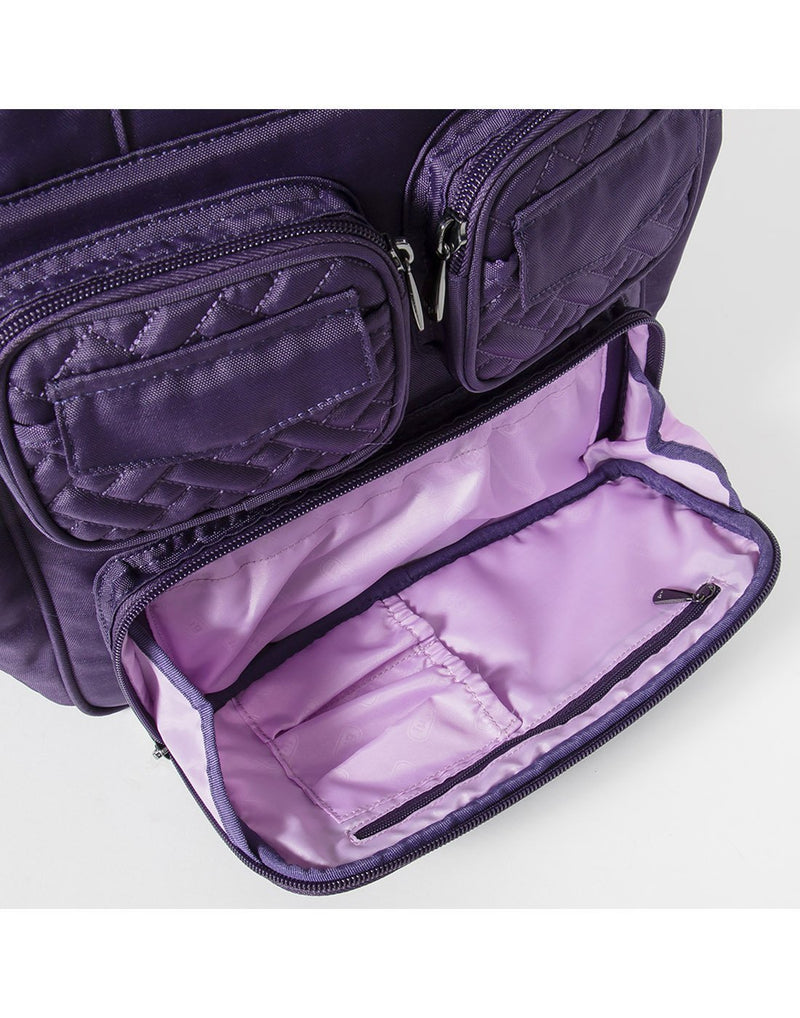 Lug mini brushed concord colour tote bag side pocket