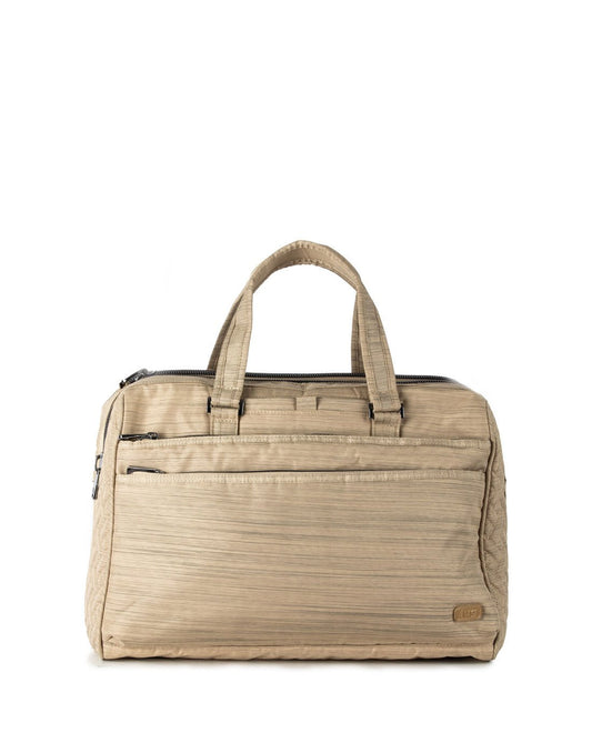 Product Image – Lug minibus 2 brushed gold colour tote bag front view