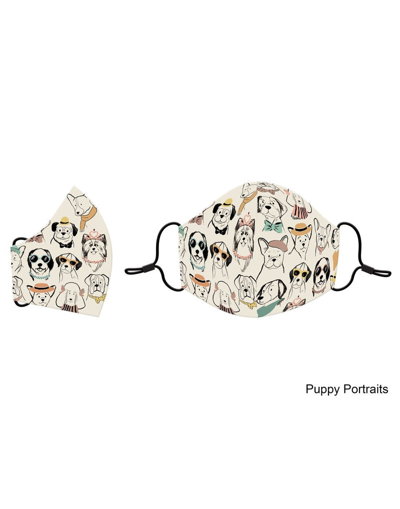Punch studio puppy portraits design reusable face mask