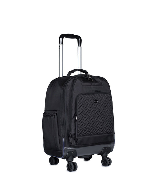 Product Image – Lug propeller wheelie 2 brushed black colour luggage bag hero shot