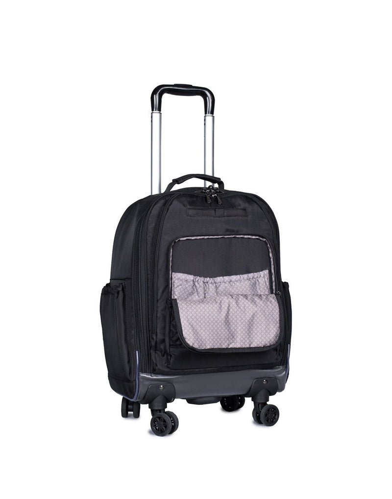 Lug propeller wheelie 2 brushed black colour luggage bag first pocket view