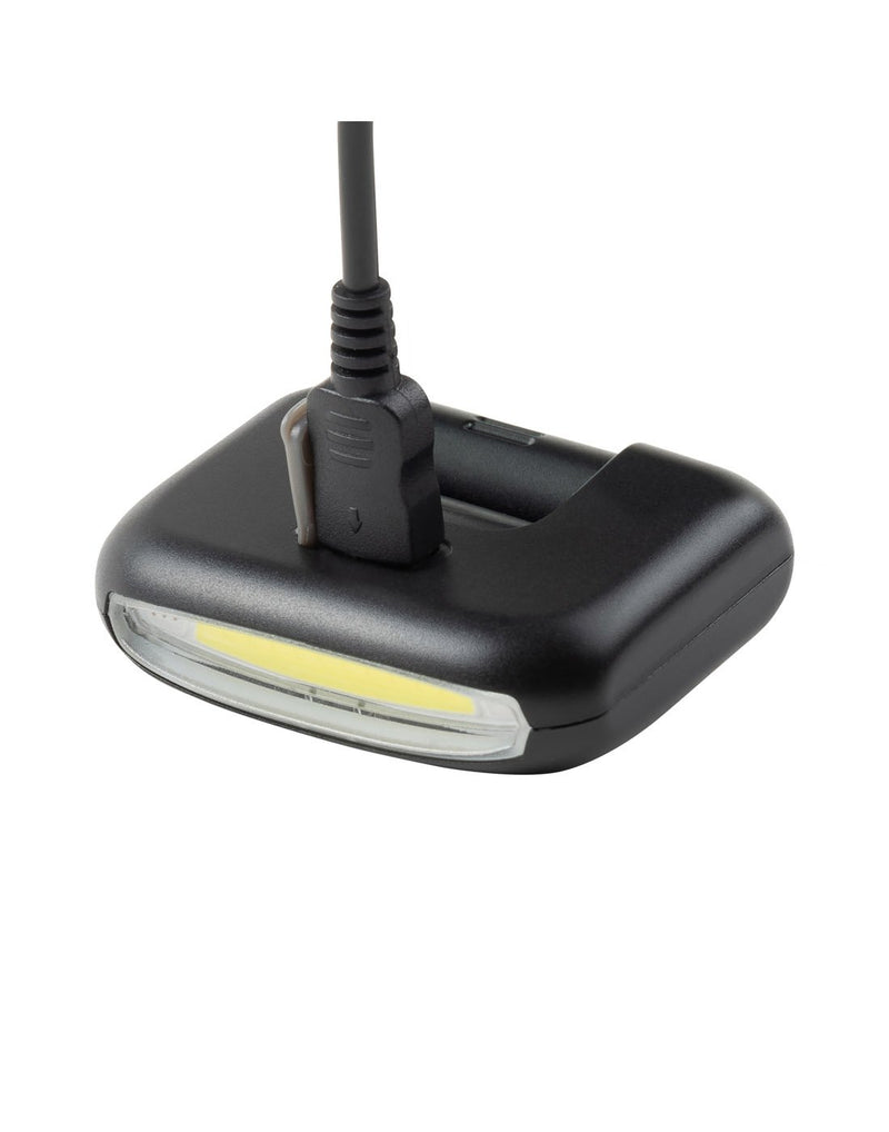 Nite Ize Radiant® 170 Rechargeable Task Light being charged by micro usb cable