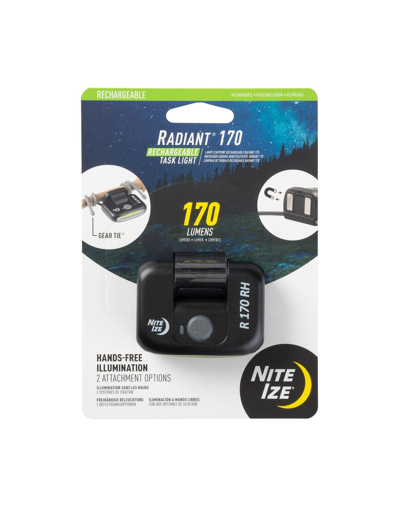 Nite Ize Radiant® 170 Rechargeable Task Light package