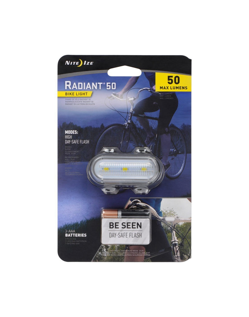 Radiant® 50 bike light white LED packaged