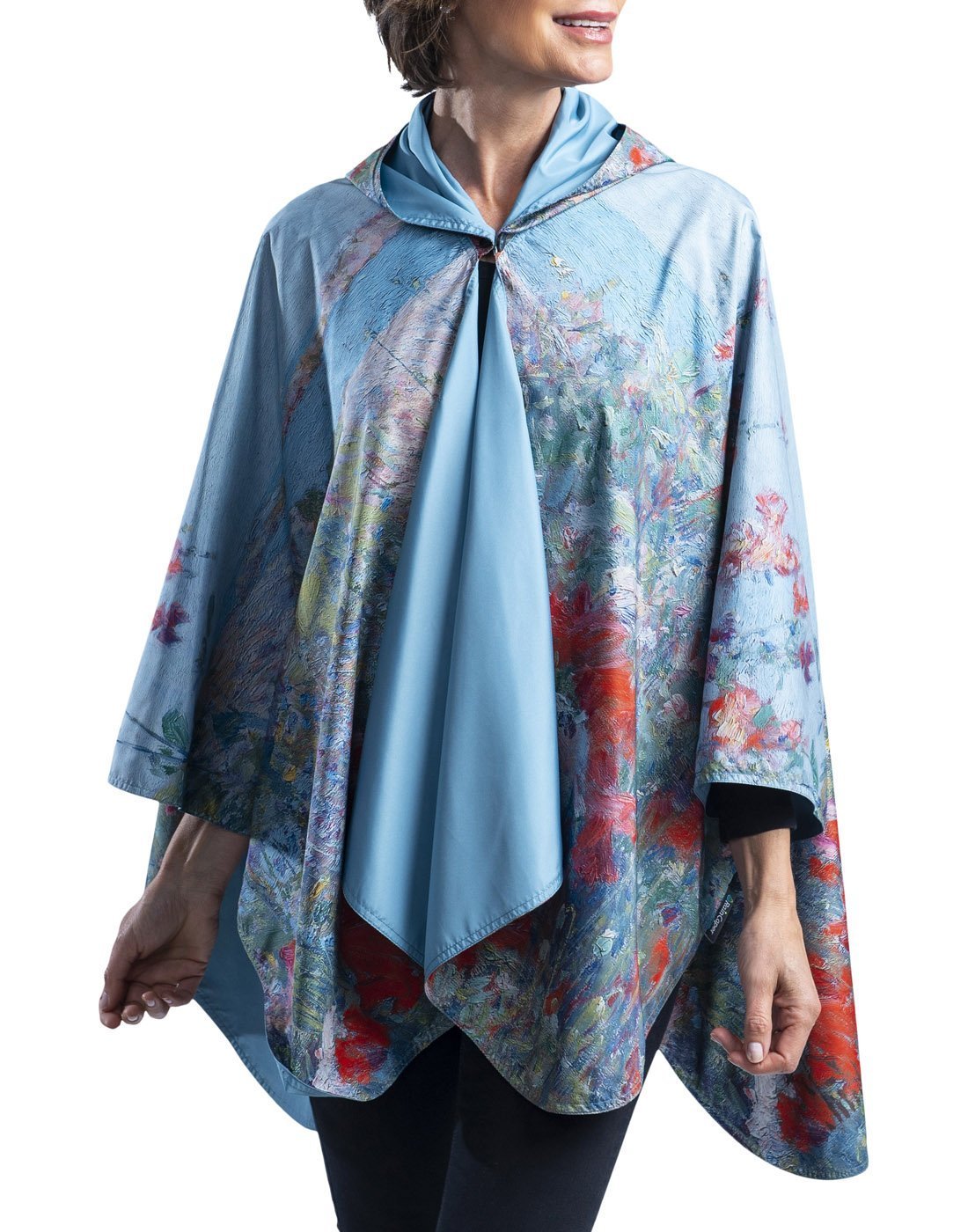 RainCaper hooded travel cape front view