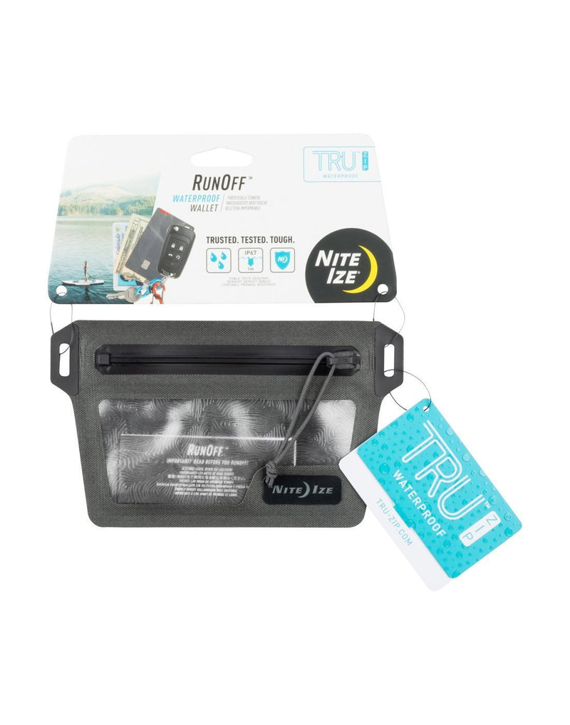 Nite ize RunOff waterproof wallet packaged front view