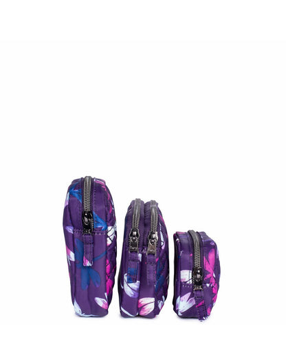 Lug dragonfly purple design round-trip pouches side view