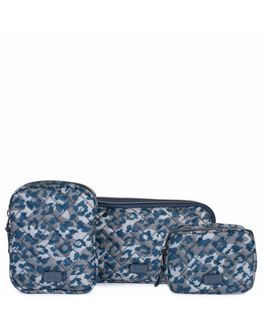 Product Image – Lug leopard navy colour round-trip pouches front view