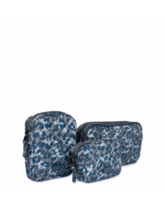 Product Image – Lug leopard navy colour round-trip pouches corner view