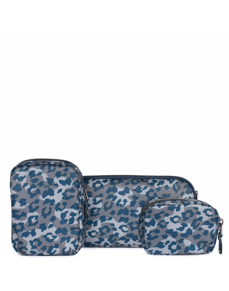 Lug leopard navy colour round-trip pouches back view