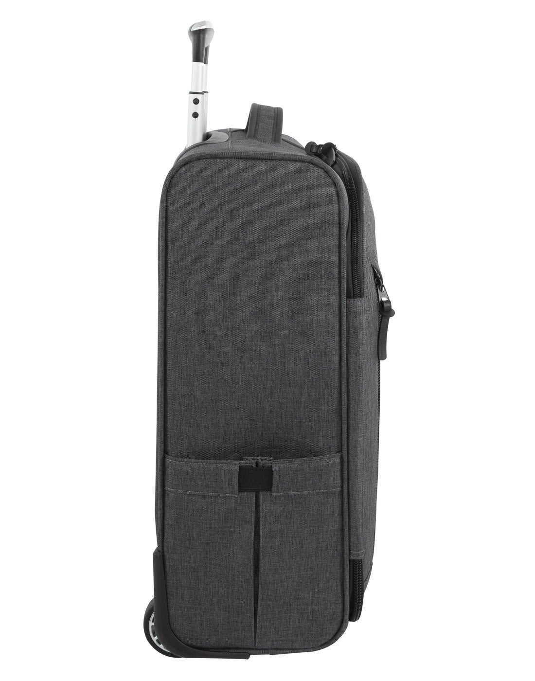 Swiss Gear Getaway 19" Weekender Carry-On in grey, side left view with open pocket