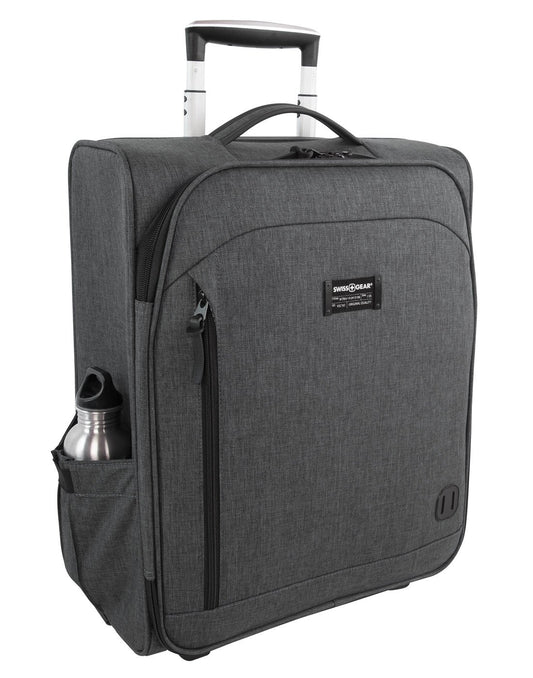 Product Image – Swiss Gear Getaway 19" Weekender Carry-On in grey with side water bottle pocket, front view