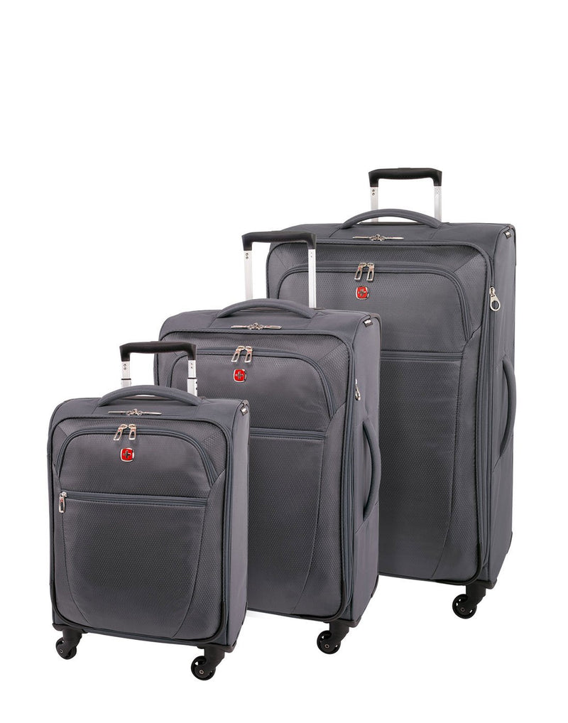 swiss gear vintage super lite 24" grey colour expandable luggage bag bag group
