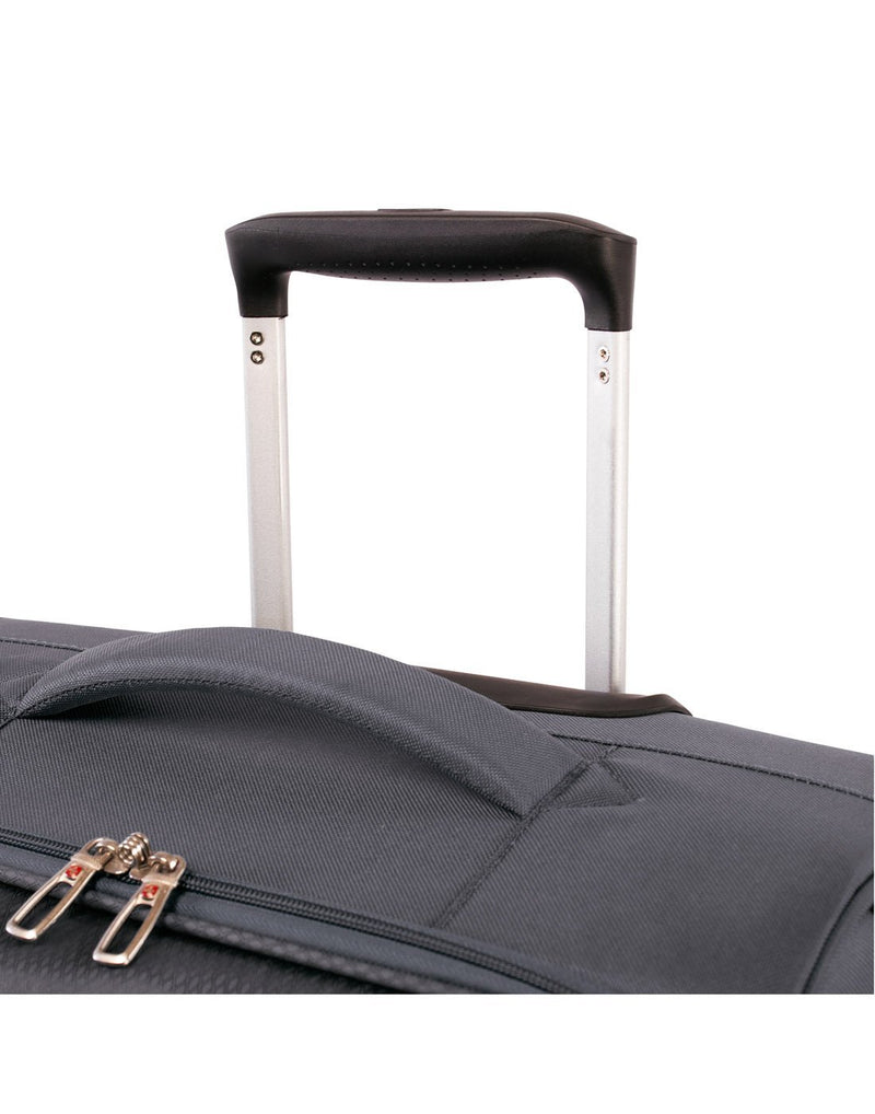 swiss gear vintage super lite 24" grey colour expandable luggage bag handle