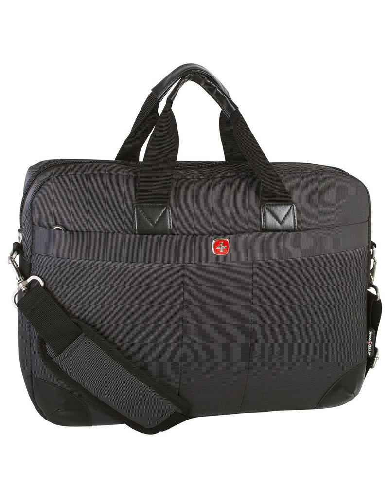 Swiss Gear Slim Computer Bag in black, front view