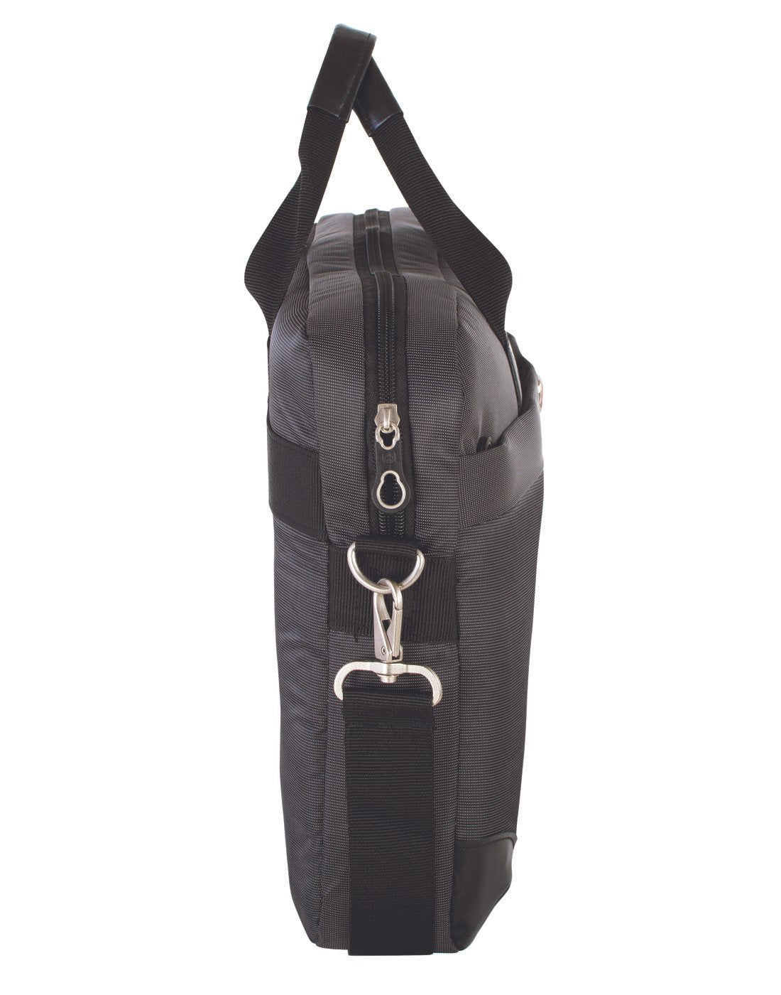 Swiss Gear Slim Computer Bag in black, side view