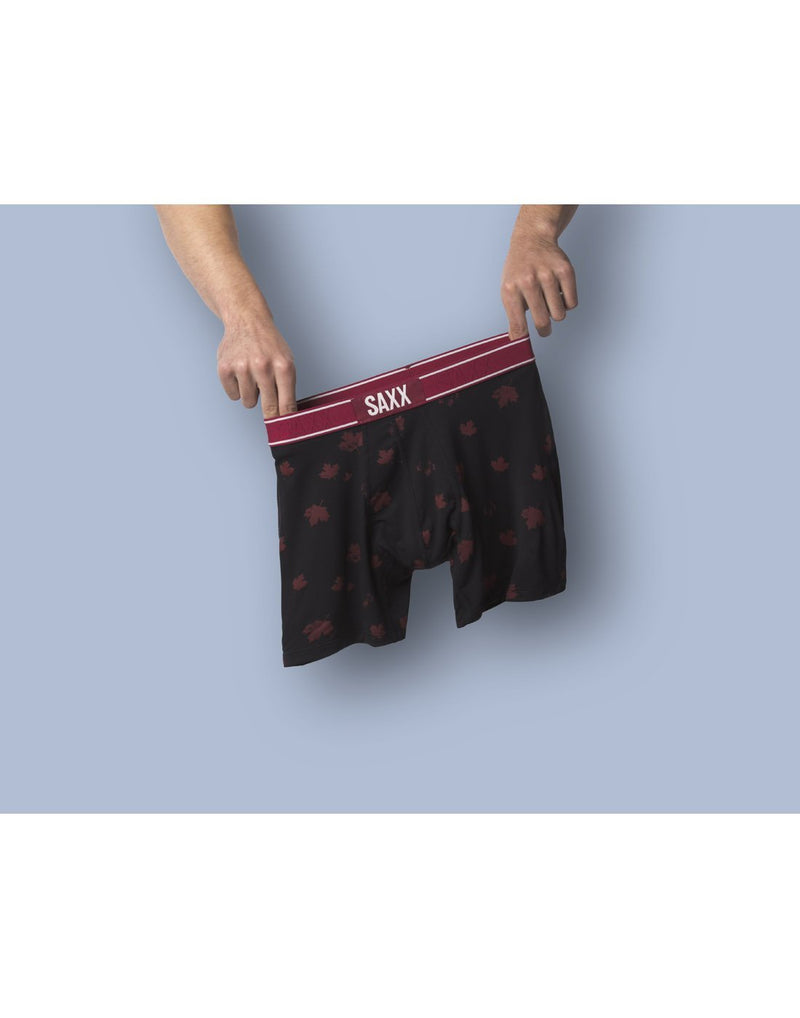 Saxx vibe men's boxer brief - canadiana, zoom out view