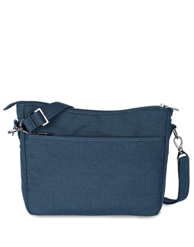 Lug slider navy blue colour crossbody purse back view