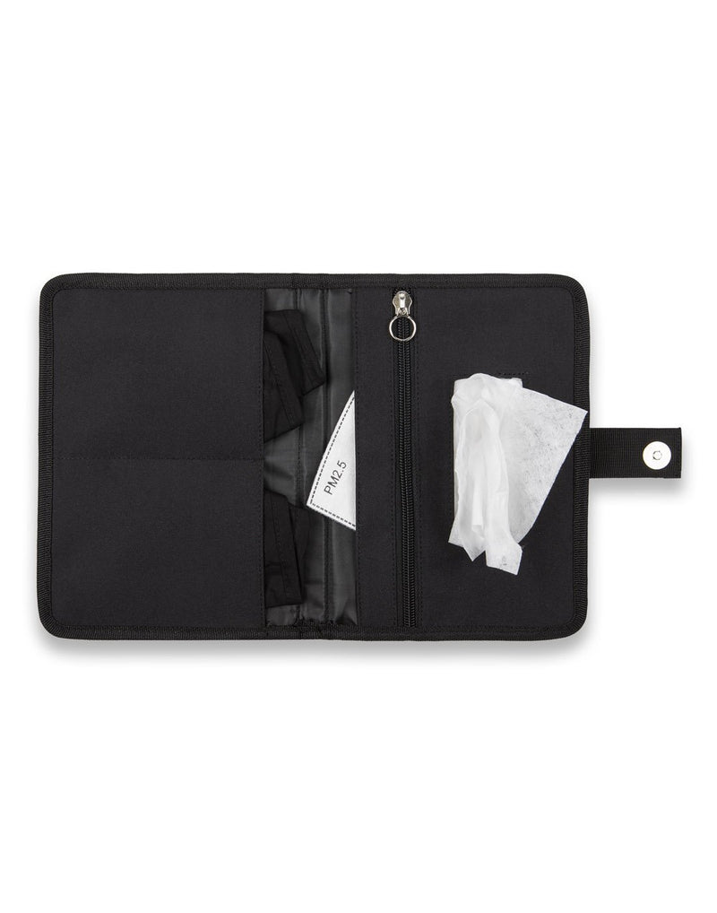 Bondstreet on-the-go ultimate sanitary pack black colour interior view