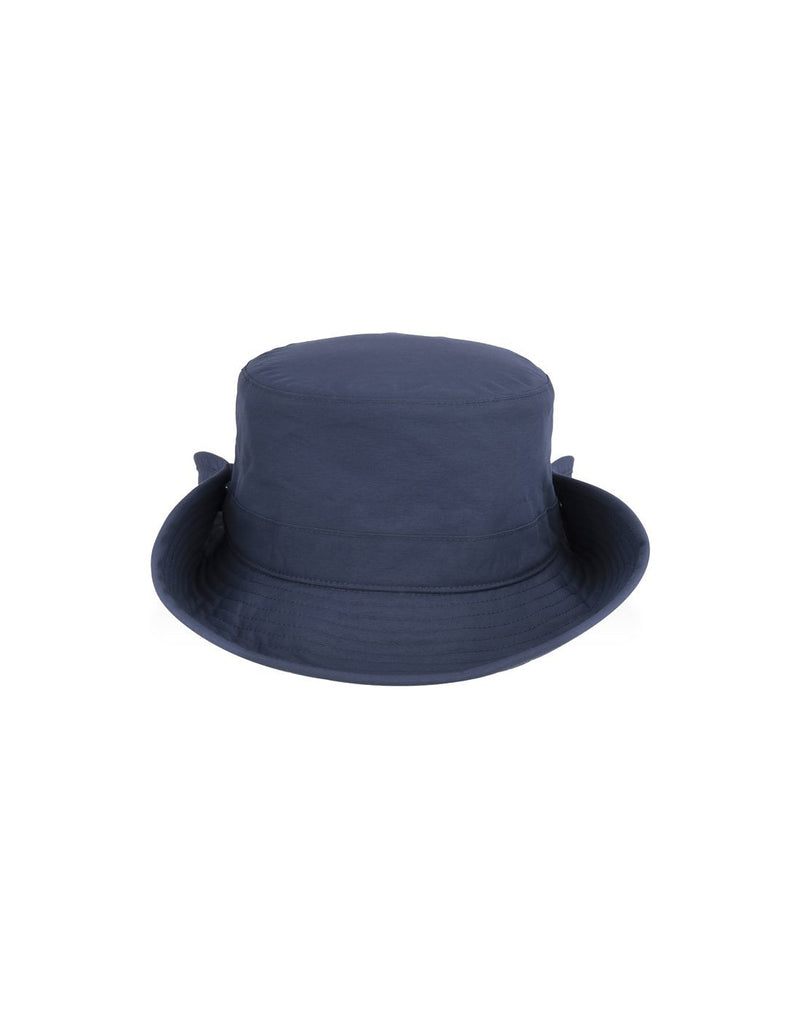 Navy colour hat side view