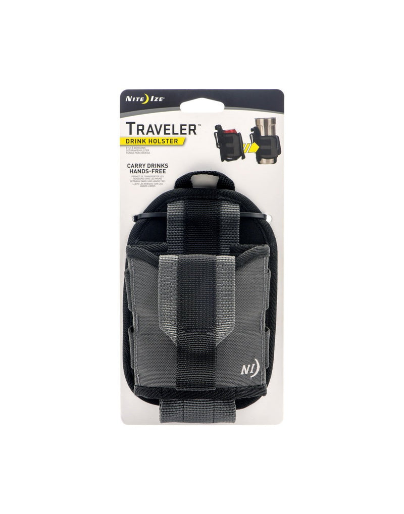 Nite ize traveler™ drink holster packed front view