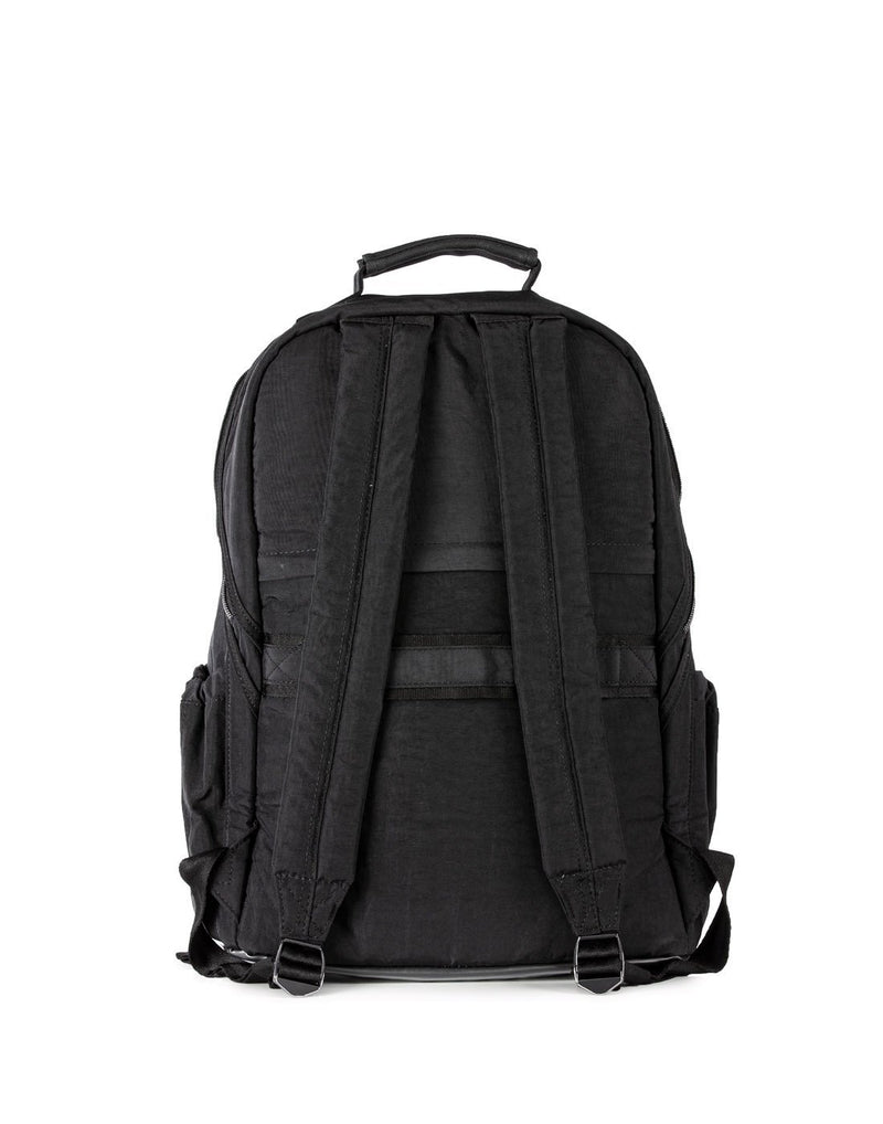 Lug tumbler backpack midnight black colour back view