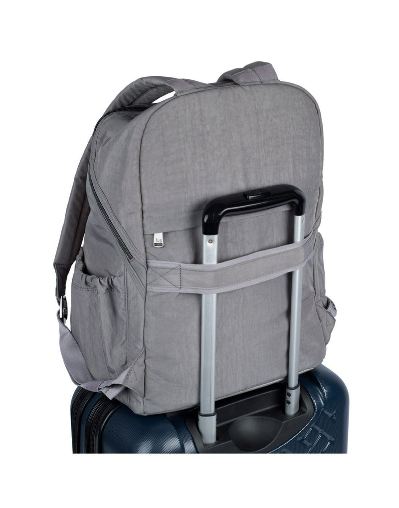 Lug tumbler backpack pearl grey colour feature callout
