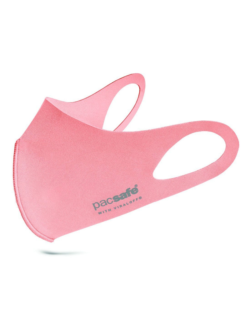 Pacsafe ViralOff face mask pink colour zoom in side view
