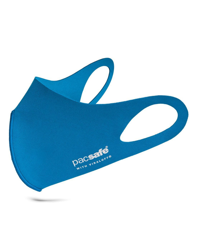  Pacsafe ViralOff face mask blue colour zoom in side view