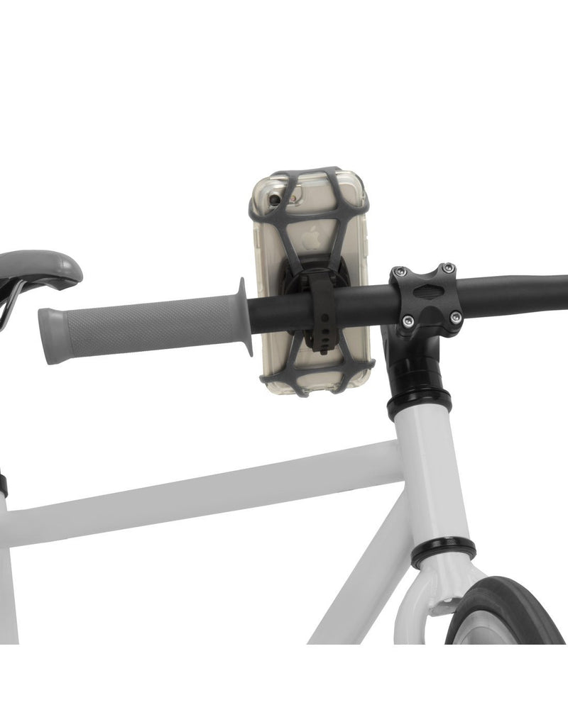 Nite ize wraptor smartphone bar mount attached to bike