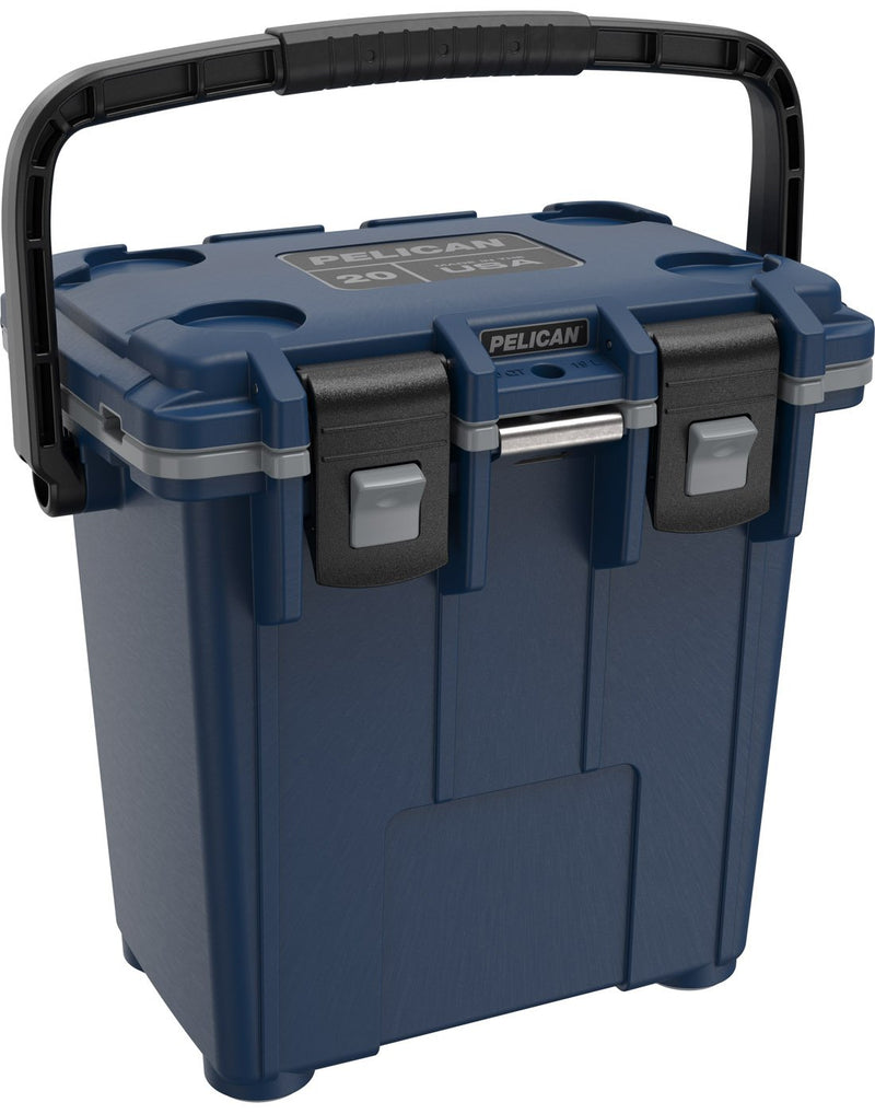 Pelican™ Elite 20qt Cooler - pacific blue and grey colour, product front top view