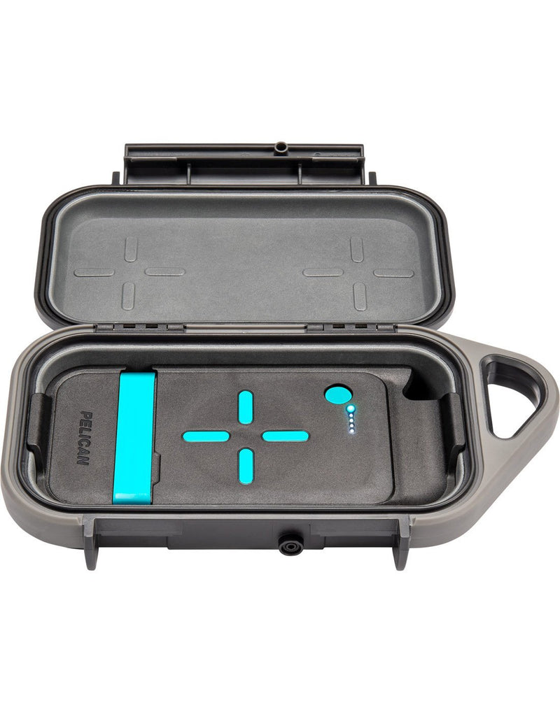 Pelican go personal utility charge case opened front view
